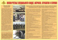 Плакат "Военно-учетные специальности солдат, матросов, сержантов и старшин" - fgospostavki.ru - Белогорск