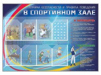 Стенд-уголок "Техника безопасности и правила поведения в спортивном зале" - fgospostavki.ru - Белогорск