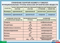 Таблица. Сравнение понятий изомер и гомолог. Функциональные группы классов органических веществ. - fgospostavki.ru - Белогорск