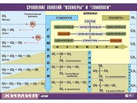 Таблица демонстрационная "Сравнение понятий изомер и гомолог" (винил 70x100) - fgospostavki.ru - Белогорск