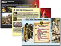 Комплект таблиц по истории "История России XVI - XVIII вв." раздаточные (цветные, ламинированные, А4, 10 штук) - fgospostavki.ru - Белогорск