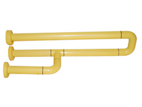 Поручень неоткидной трёхопорный с антибактериальным покрытием (желтый) - fgospostavki.ru - Белогорск