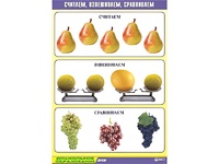 Таблица демонстрационная "Считаем, взвешиваем, сравниваем" (винил 70x100) - fgospostavki.ru - Белогорск