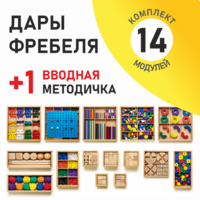 Игровой набор Дары Фребеля 14 модулей с методическим пособием (1 книга) - fgospostavki.ru - Белогорск