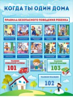 Стенд "Когда ты один дома" - fgospostavki.ru - Белогорск