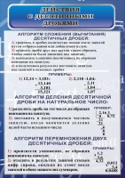 Стенд "Действия с десятичными дробями" - fgospostavki.ru - Белогорск