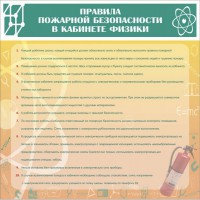 Стенд "Правила пожарной безопасности в кабинете физики" - fgospostavki.ru - Белогорск