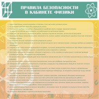 Стенд "Правила безопасности в кабинете физики" - fgospostavki.ru - Белогорск