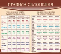 Стенд "Правила склонения" - fgospostavki.ru - Белогорск