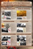 Стенд "Великая Отечественная война" (битвы) - fgospostavki.ru - Белогорск