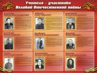 Стенд "Учителя-участники Великой Отечественной войны" - fgospostavki.ru - Белогорск