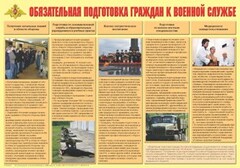 Плакат "Обязательная подготовка граждан к военной службе" - fgospostavki.ru - Белогорск