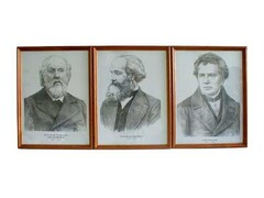 Портреты выдающихся физиков (деревянная рамка, под стеклом) - fgospostavki.ru - Белогорск