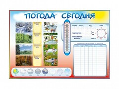 Стенд-уголок маркерный "Погода сегодня" - fgospostavki.ru - Белогорск