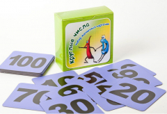 Набор магнитных карточек "Круглые числа" (фон фиолетовый) - fgospostavki.ru - Белогорск