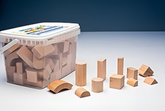 Игровой набор Фребеля "Конструктор" (111 элементов, бук, серия "Красота вокруг нас") - fgospostavki.ru - Белогорск