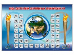 Магнитно-маркерная доска "Олимпийские виды спорта" с комплектом тематических магнитов - fgospostavki.ru - Белогорск