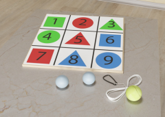 Мишень напольная цветная с цифрами - fgospostavki.ru - Белогорск