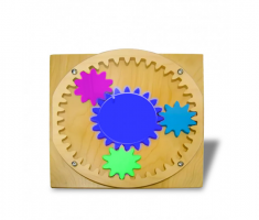 Тактильно-развивающая панель «Цветные шестеренки» - fgospostavki.ru - Белогорск