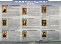 Стенд "Великие русские художники" - fgospostavki.ru - Белогорск