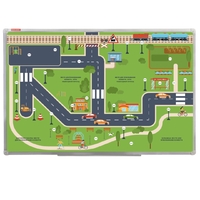 Магнитно-маркерная доска "Безопасный маршрут школьника" (дом-школа-дом) с комплектом тематических магнитов КМ-17 - fgospostavki.ru - Белогорск