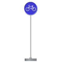 Знак дорожный "Велосипедная дорожка" 4.4 типоразмер 40 на стойке с основанием 3кг - fgospostavki.ru - Белогорск