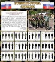 Стенд "Военная форма одежды (флаг РФ)" - fgospostavki.ru - Белогорск