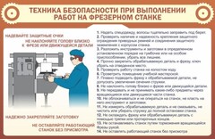 Стенд "Техника безопасности при выполнении работ на фрезерном станке" - fgospostavki.ru - Белогорск