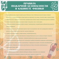 Стенд "Правила пожарной безопасности в кабинете физики" - fgospostavki.ru - Белогорск