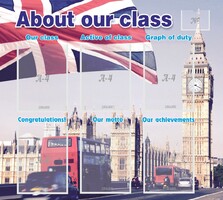 Стенд "About our class" - fgospostavki.ru - Белогорск