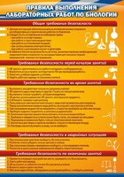 Стенд "Правила выполнения лабораторных работ по биологии" Вариант 2 - fgospostavki.ru - Белогорск