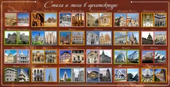 Стенд "Стили и эпохи в архитектуре" - fgospostavki.ru - Белогорск