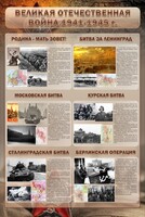 Стенд "Великая Отечественная война" (битвы) - fgospostavki.ru - Белогорск