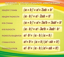 Стенд "Формулы сокращенного умножения" Вариант 3 - fgospostavki.ru - Белогорск