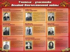 Стенд "Учителя-участники Великой Отечественной войны" - fgospostavki.ru - Белогорск