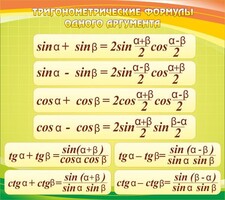 Стенд "Тригонометрические формулы" - fgospostavki.ru - Белогорск