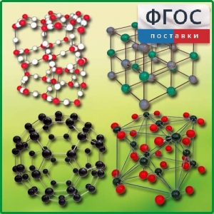 Комплект моделей кристаллических решеток (10 штук) - fgospostavki.ru - Белогорск