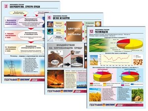 Комплект таблиц по географии "Экономика России" раздаточные (цветные, ламинированные, А4, 16 штук) - fgospostavki.ru - Белогорск