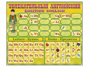 Комплект оборудования "Английский алфавит" с комплектом тематических магнитов - fgospostavki.ru - Белогорск