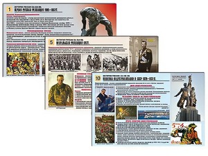 Комплект таблиц по истории "История России XX - XXI вв." раздаточные (цветные, ламинированные, А4, 12 штук) - fgospostavki.ru - Белогорск