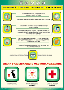 Таблица "Выполняйте опыты только по инструкции" (100х140 сантиметров, винил) - fgospostavki.ru - Белогорск