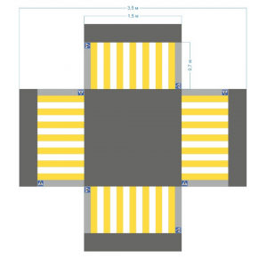 Имитация четырехстороннего перекрестка 5,5*4,5 м - fgospostavki.ru - Белогорск