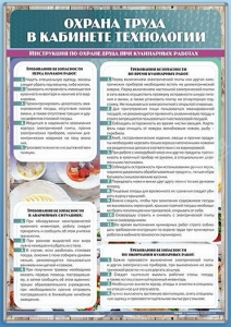 Стенд "Охрана труда в кабинете технологии" - fgospostavki.ru - Белогорск