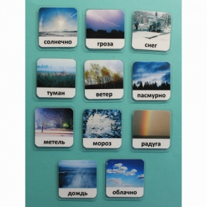Набор карточек "Погода" (с фотографиями) - fgospostavki.ru - Белогорск
