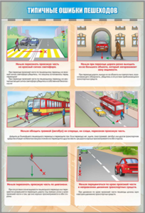 Стенд "Типичные ошибки пешеходов" - fgospostavki.ru - Белогорск