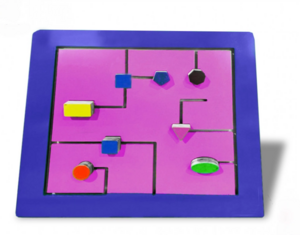 Тактильно-развивающая панель с геометрическими фигурами - fgospostavki.ru - Белогорск