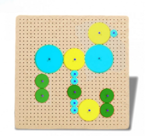 Тактильно-развивающая панель с разноцветными шестеренками - fgospostavki.ru - Белогорск