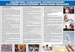 Стенд "Содействие гражданско-патриотическому и духовно-нравственному воспитанию молодежи" - fgospostavki.ru - Белогорск