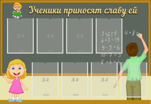 Стенд "Ученики приносят славу ей" - fgospostavki.ru - Белогорск