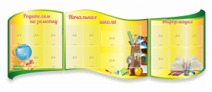 Стенд "Начальная школа" резной из 3-х частей - fgospostavki.ru - Белогорск
